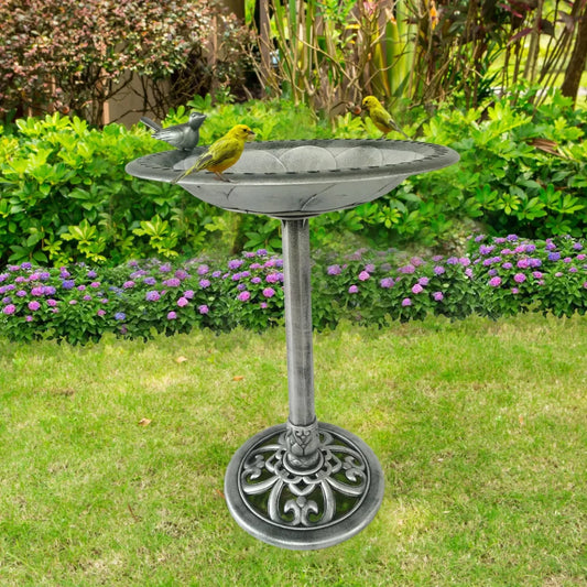 Lightweight Polyresin Outdoor Garden Bird Bath For Birds