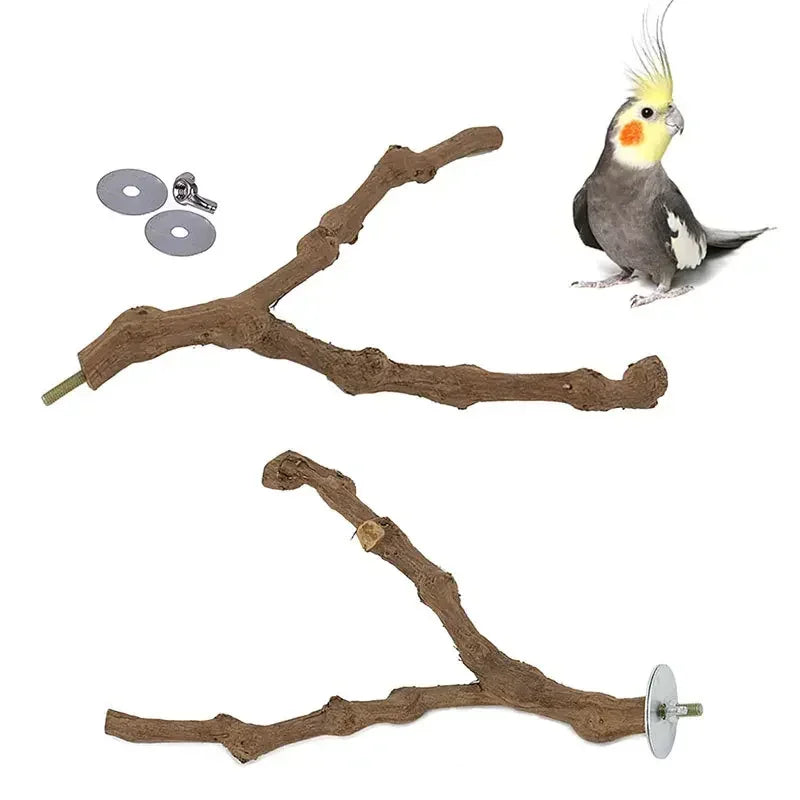 Wild Grape Wood Bird Standing Stick For Parrots Cockatiels Parakeets