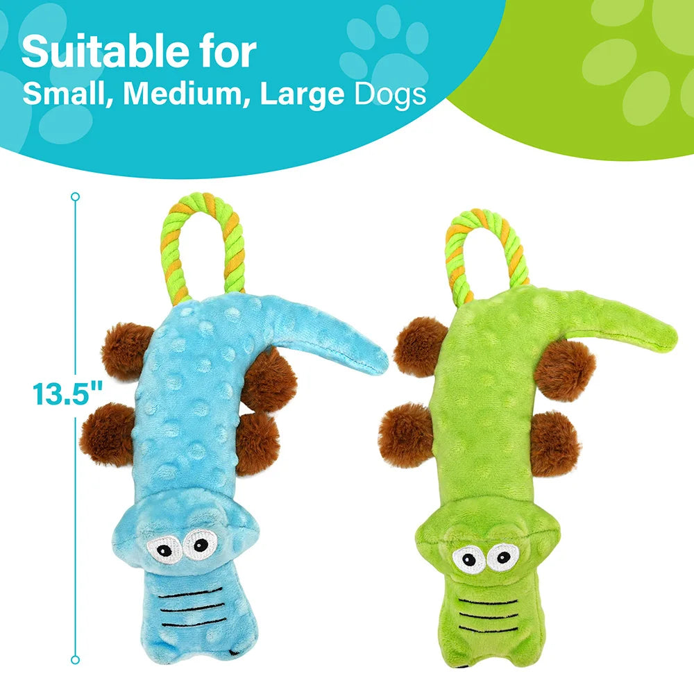 Dog Squeaky Toy Set Tug of War Plush Chew Toys