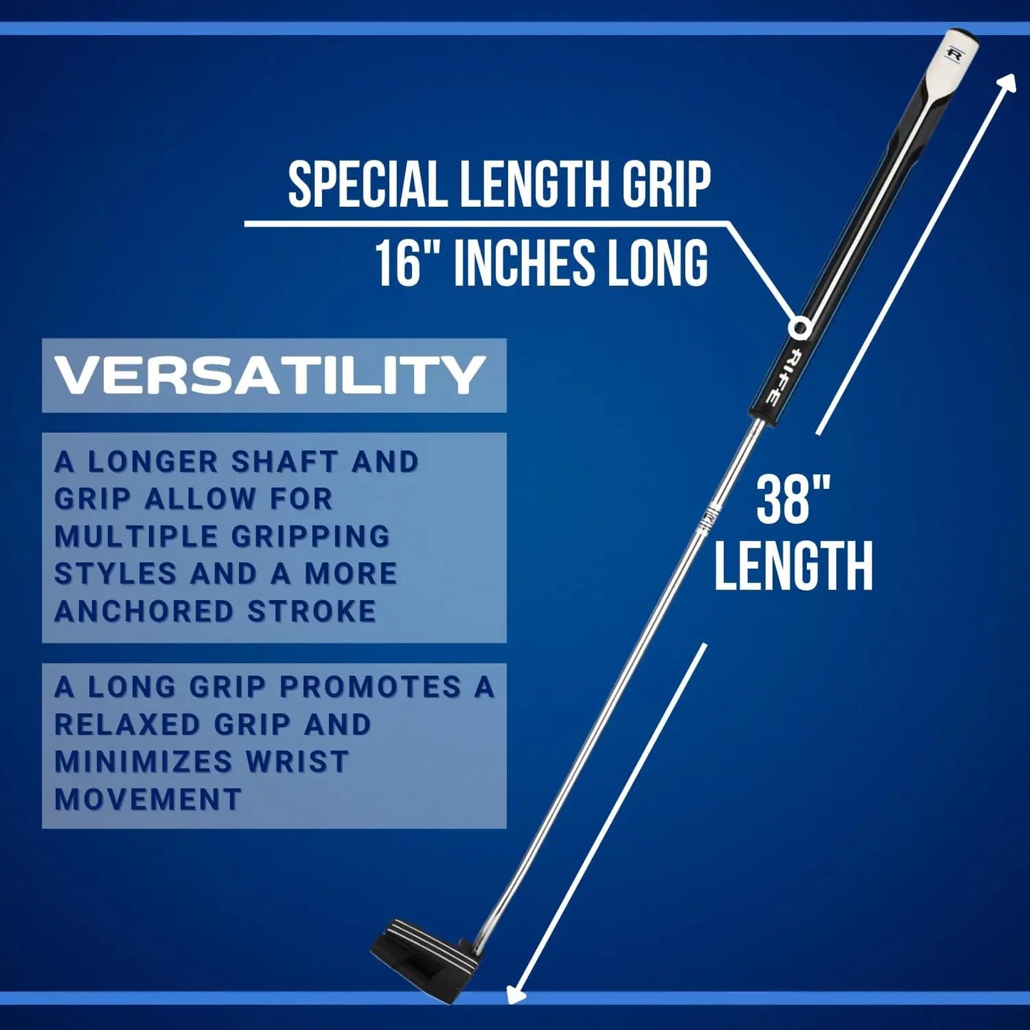 Titanium Putter With Graphite And Steel Grip For Stability
