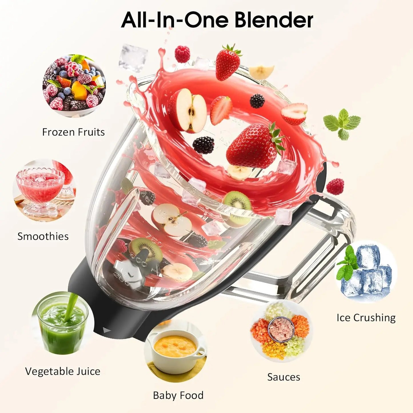 7 In 1 Kitchen Mixer With Blender And Meat Grinder
