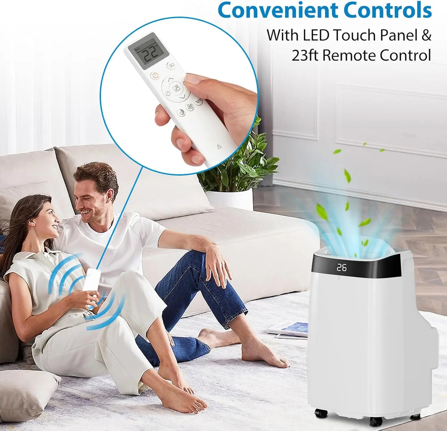 Acekool 10000 BTU Portable Air Conditioner 3 in 1 Remote