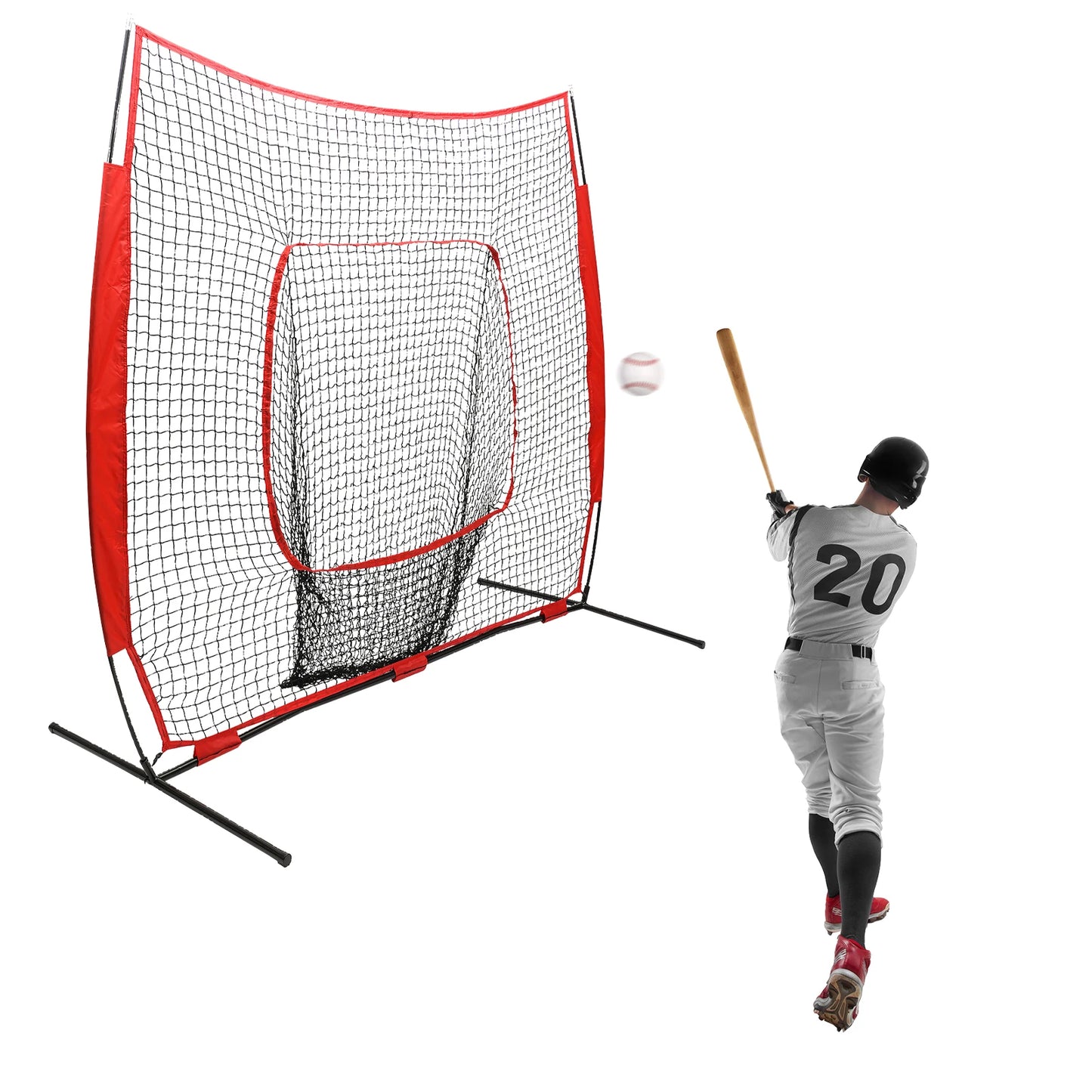 Baseball Softball Hitting Pitching Net Backstop With Carry Bag