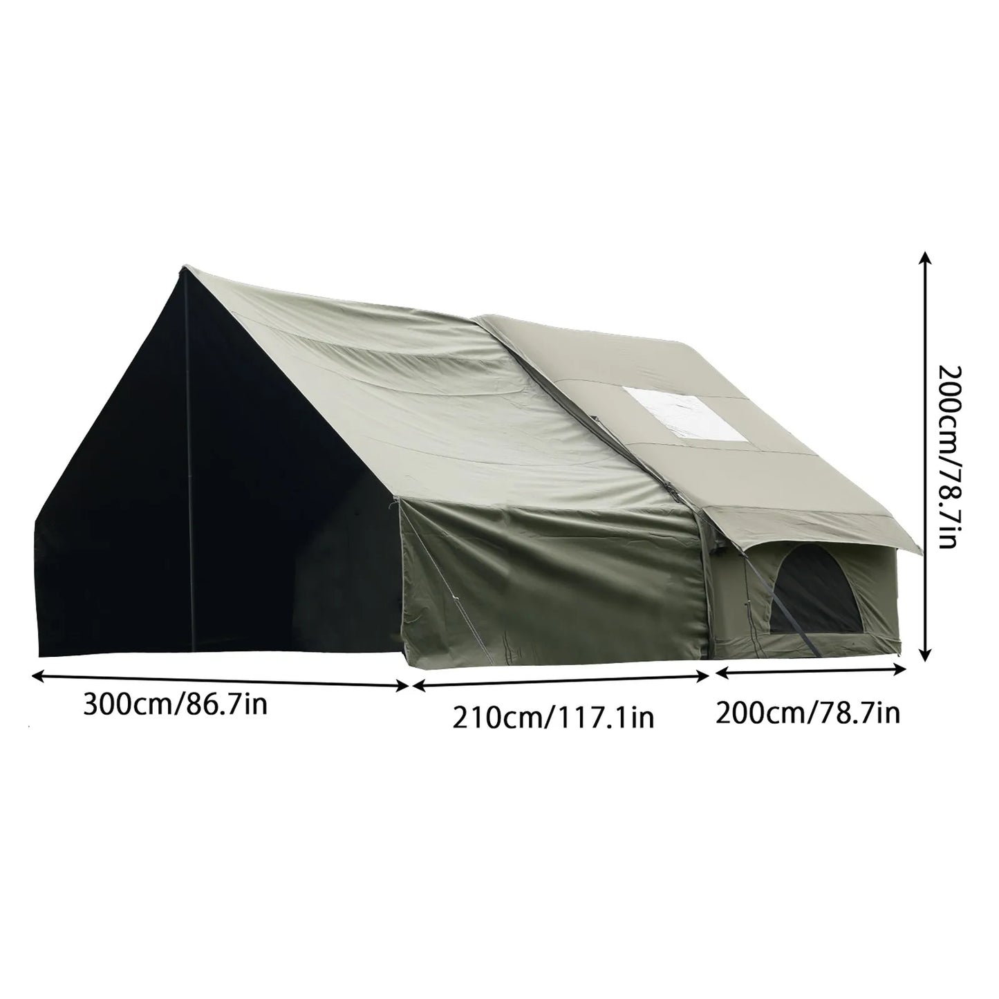 Pakicetus Inflatable Tent With Skylight Quick Setup Family Tent