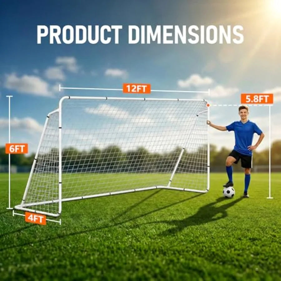SHXI Portable Soccer Goal Net With Steel Frame For Backyard Training