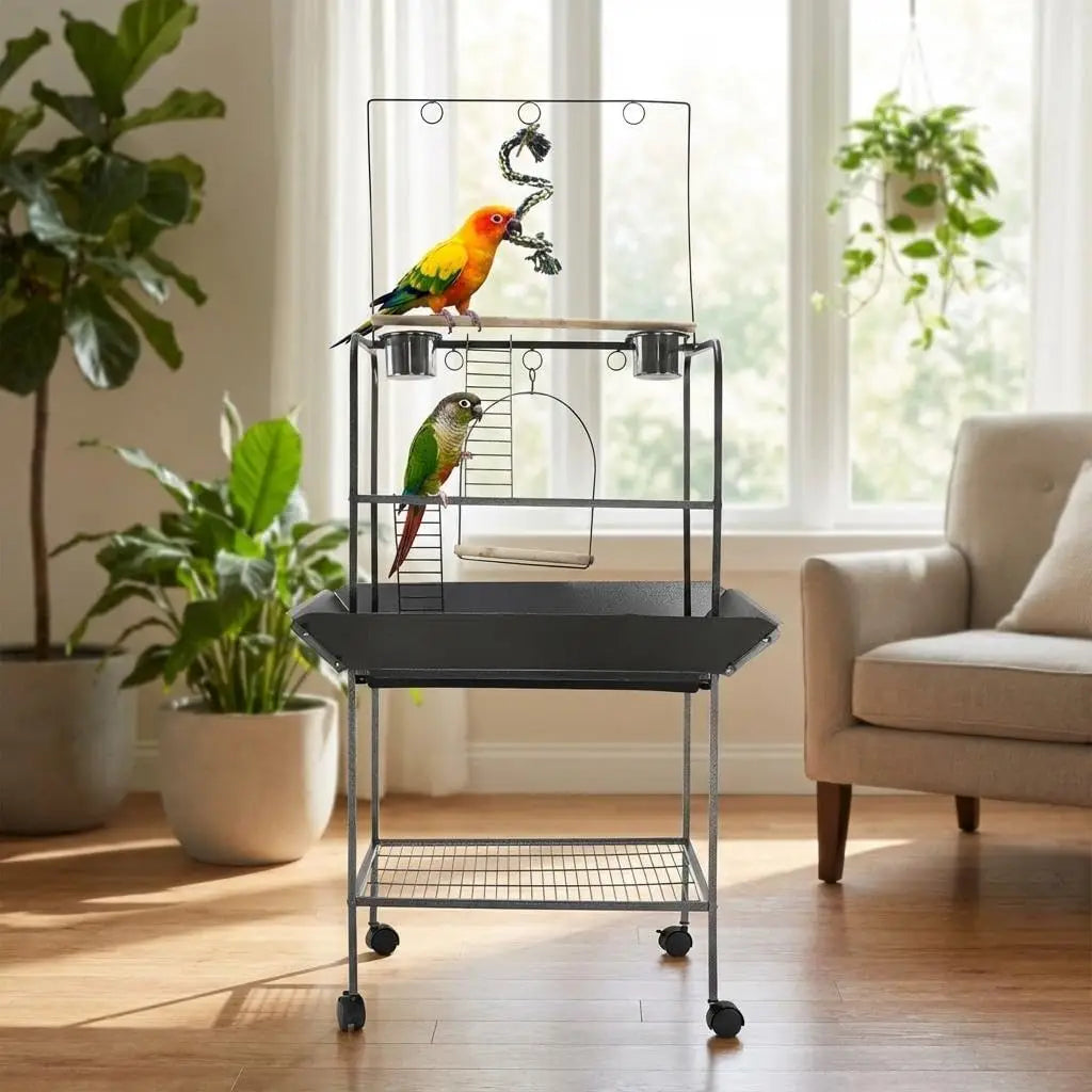 HiMISSCN Bird PlayStand Activity Center With Perches And Ladders Parrot