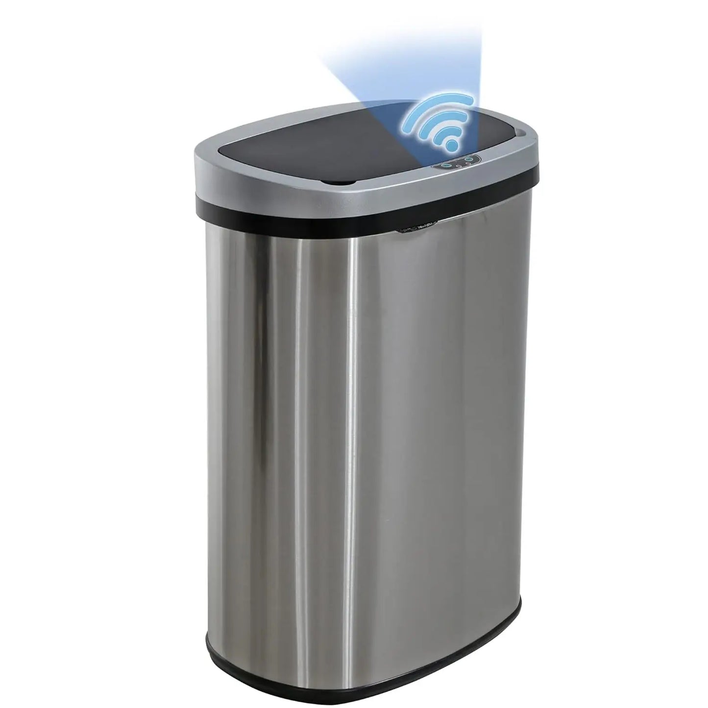 Automatic Touchless Stainless Steel Trash Can With Odor Control Lid
