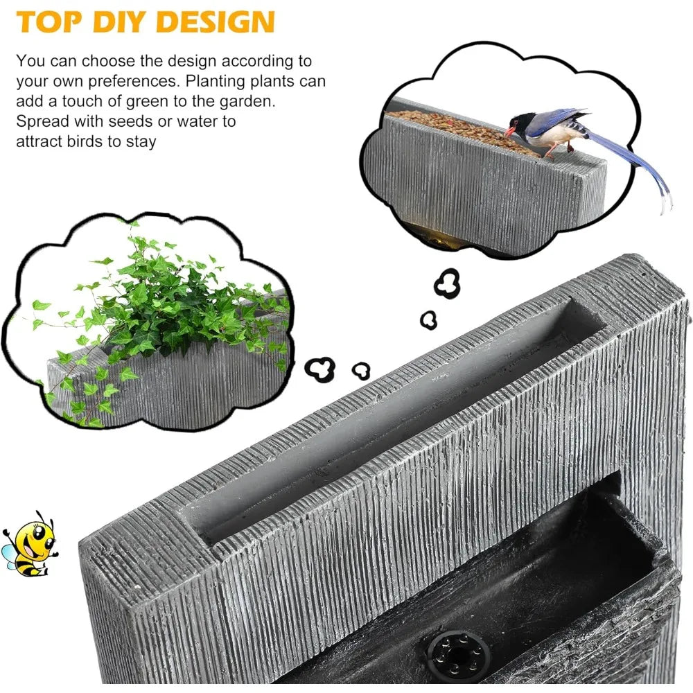 Cascading Rock Water Fountain for Outdoor Garden Decor