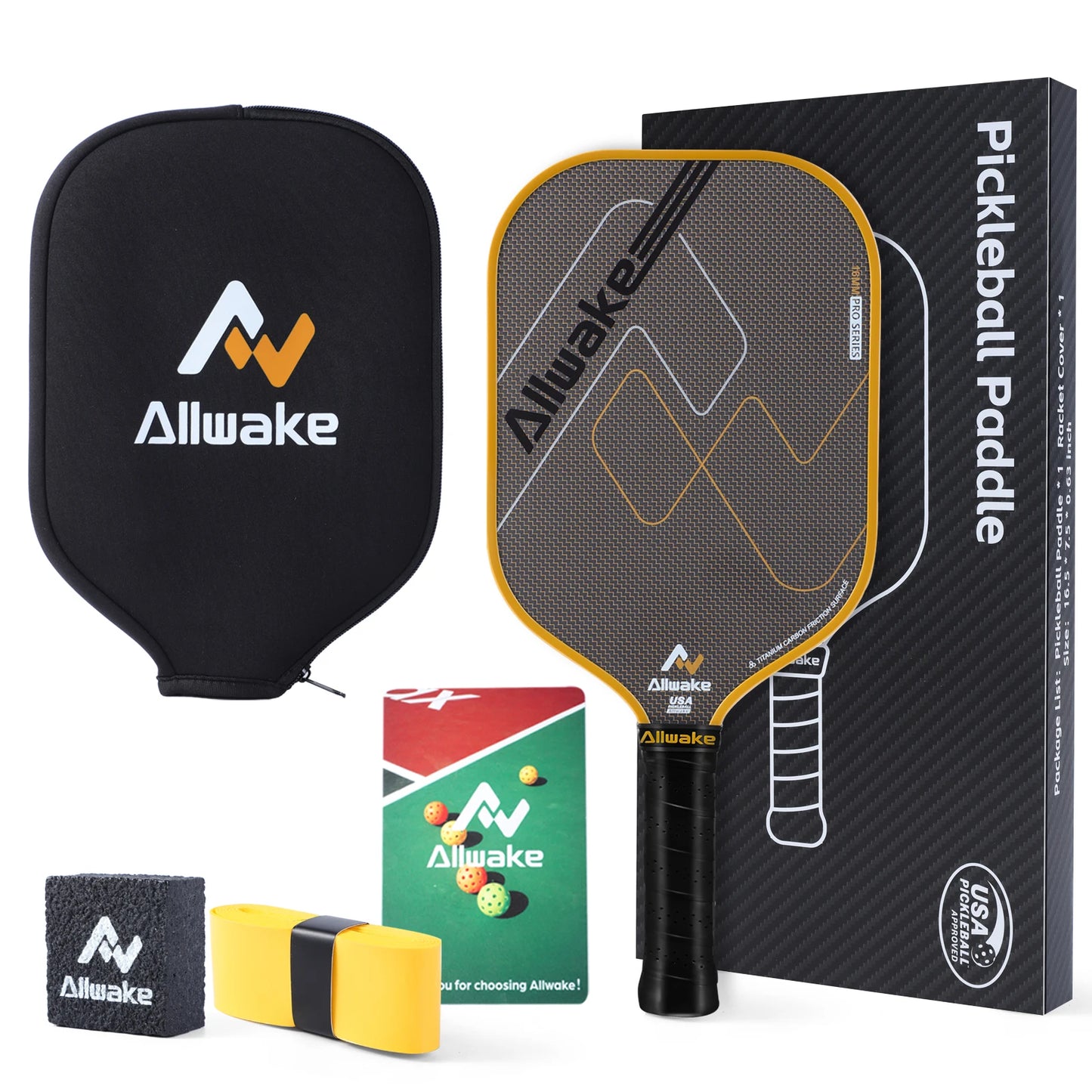Allwake Pickleball Paddle Carbon Fiber Construction