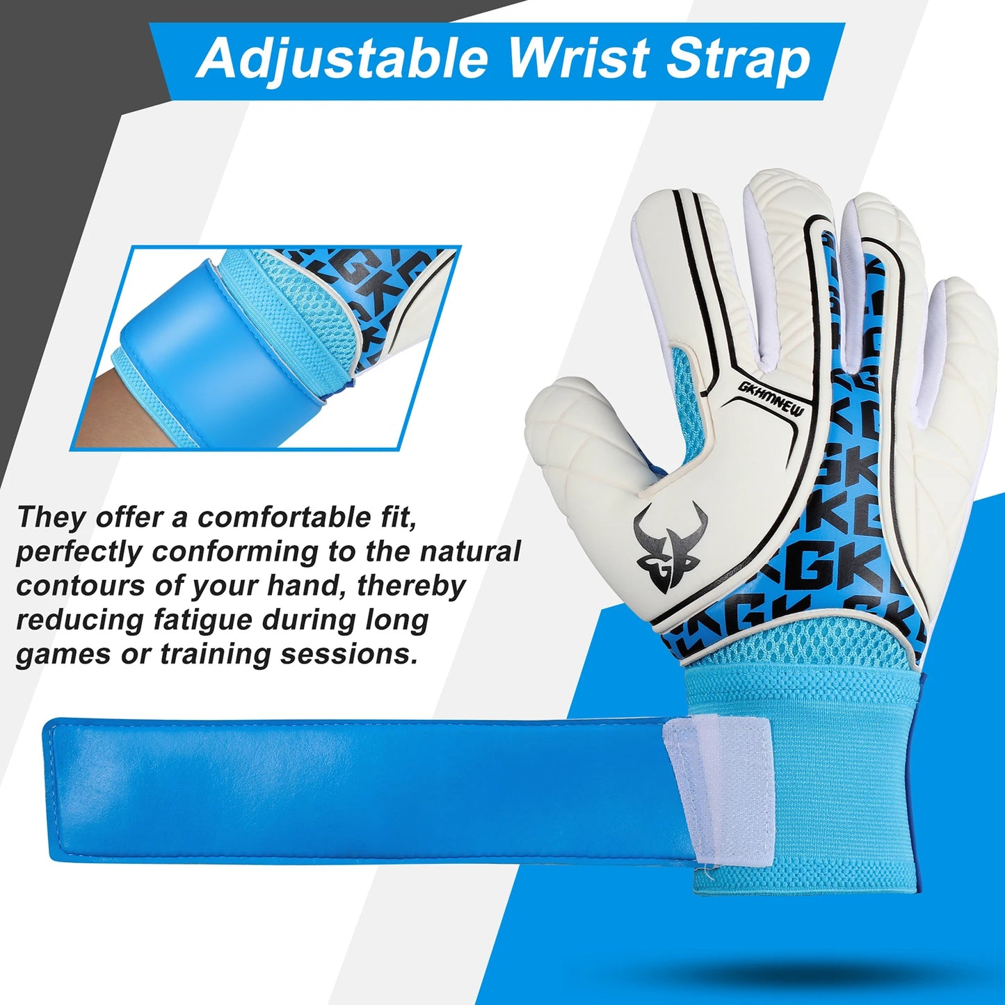 GKHMNEW Soccer Goalkeeper Gloves For Kids And Adults With Grips