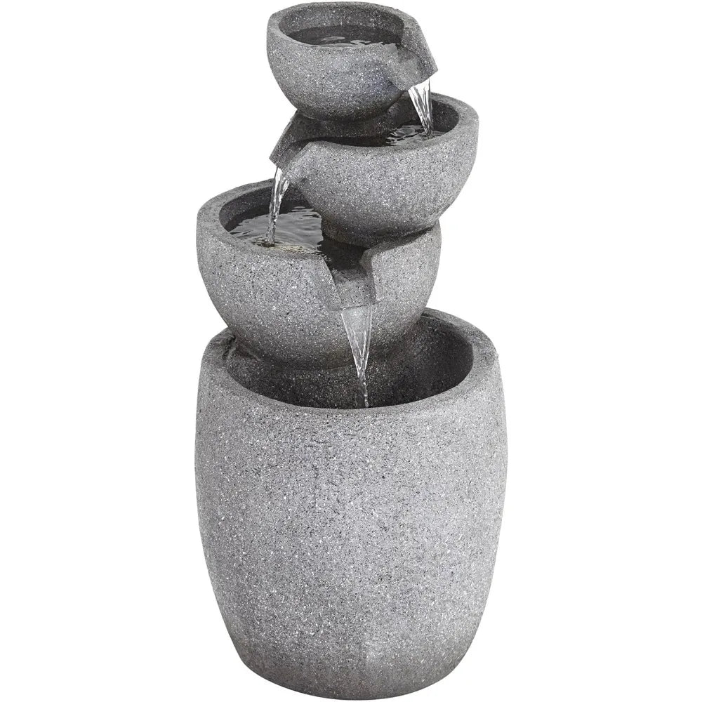 Lamps Plus Zen Modern Indoor Outdoor Floor Fountain With LED
