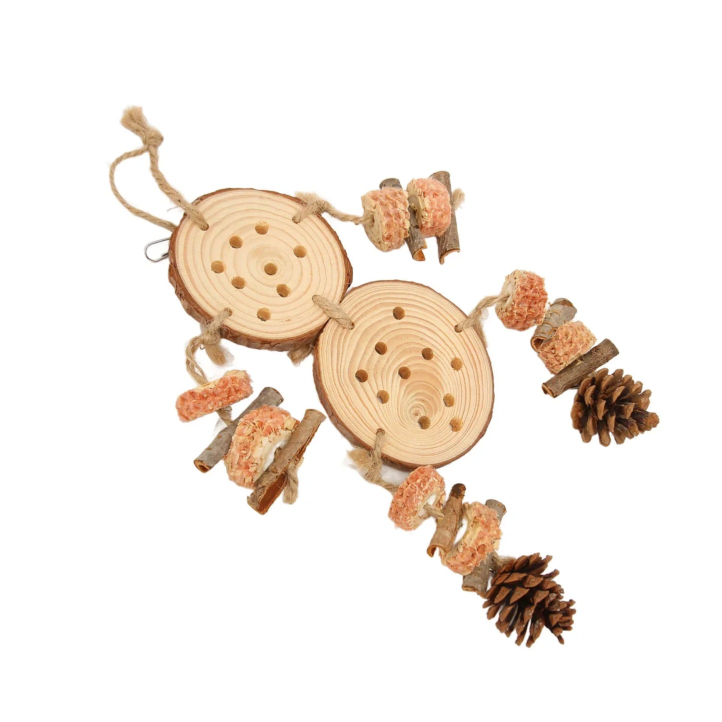 Wooden Puzzle Bird Chewing Toys for Parrots and Budgies