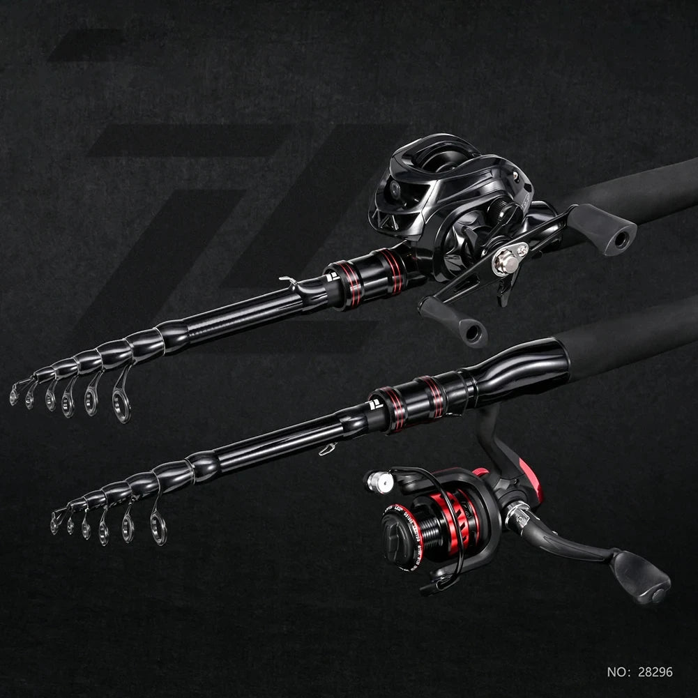 SHIQIAN Telescopic Carbon Fishing Rod With High Strength Line