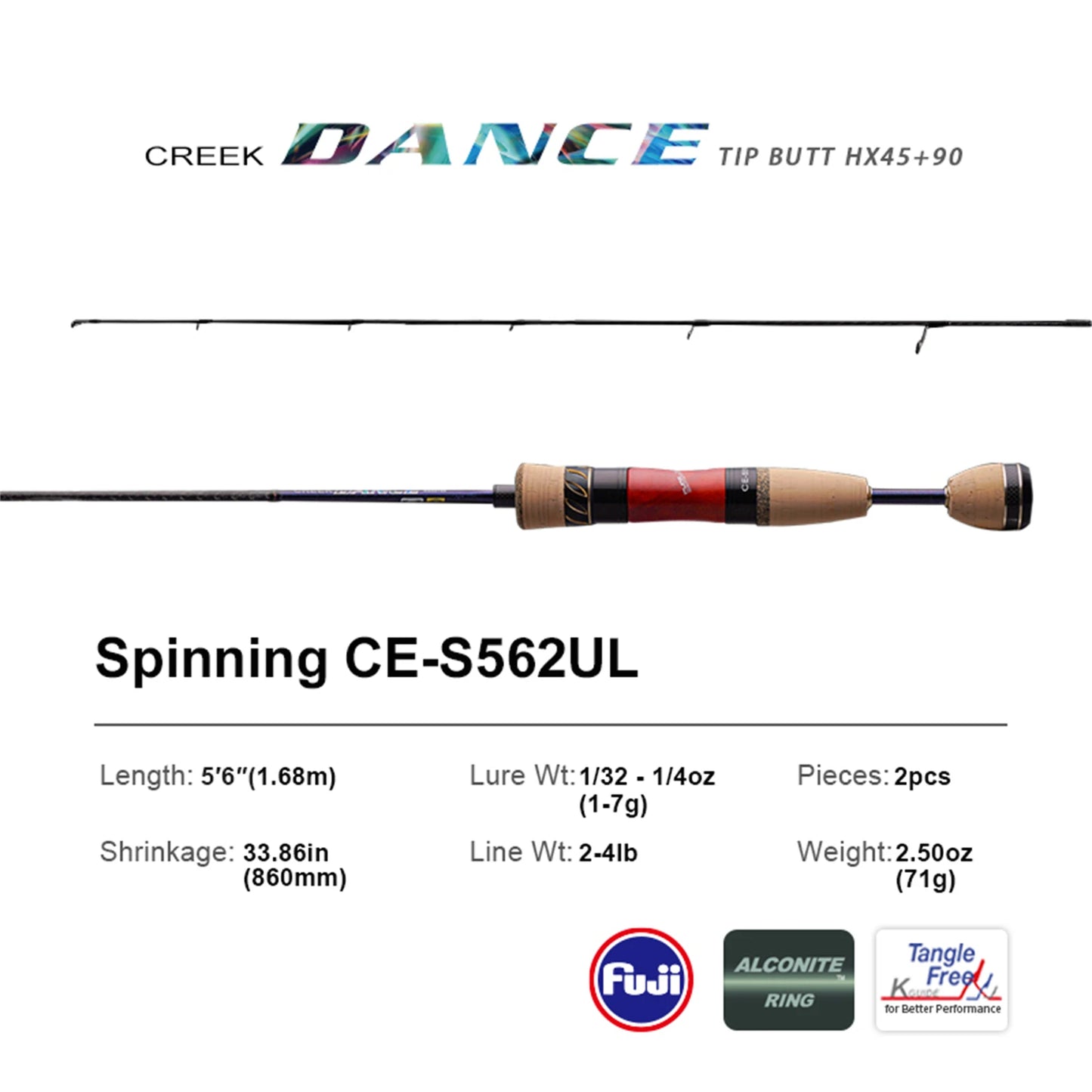 Purelure Creek Dance Trout Rod BFS Casting Ultra Light Travel Spinning
