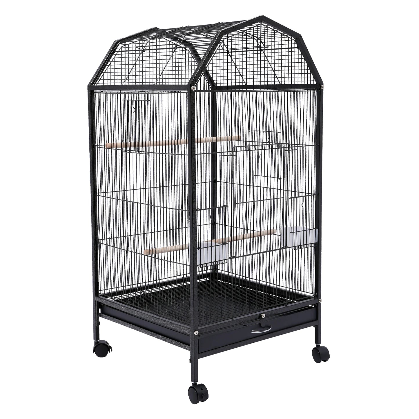 Iron Bird Cage For Parrots Finches Macaws Cockatoos Stand
