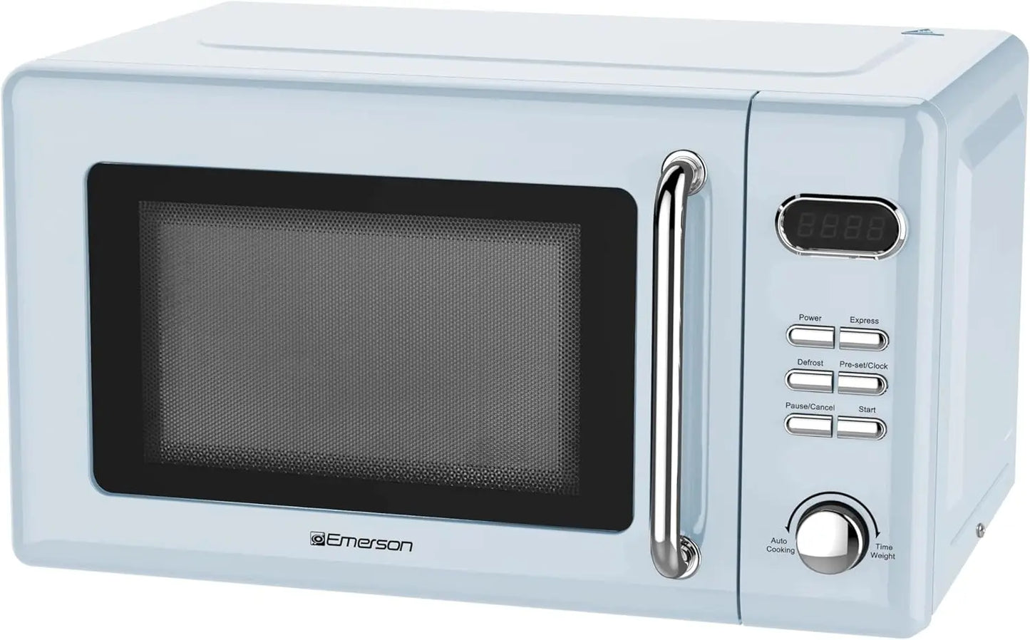 XMSJ Retro Compact Countertop Microwave Oven 700W LED Display