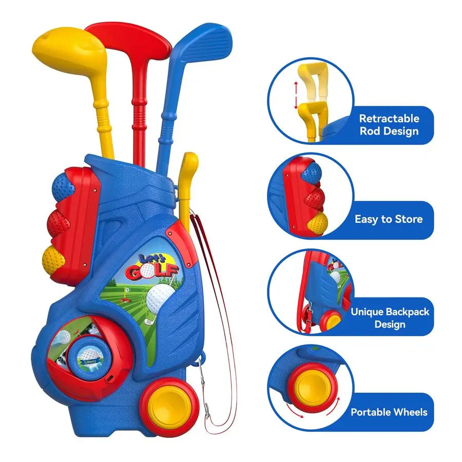 Toddler Golf Set Indoor Putting Mat Cornhole Board