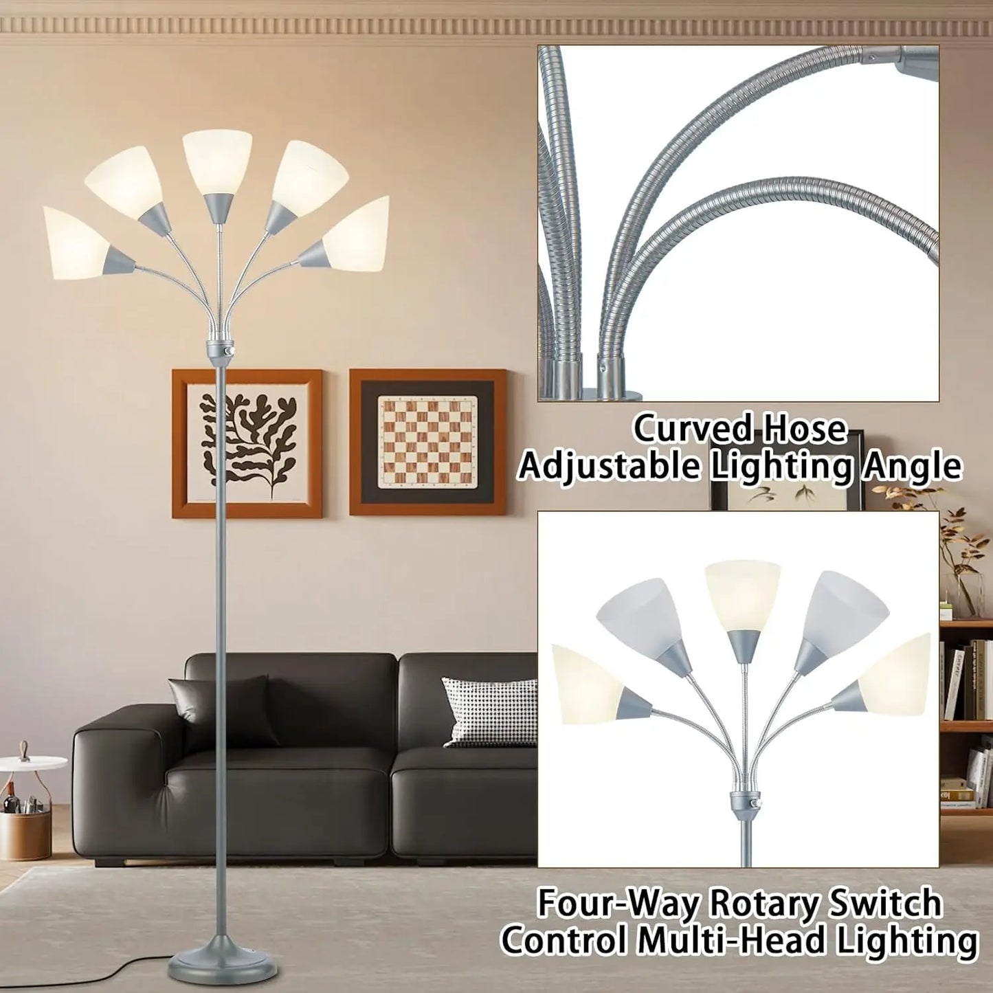 XMSJ Medusa 5-Head Adjustable Floor Lamp