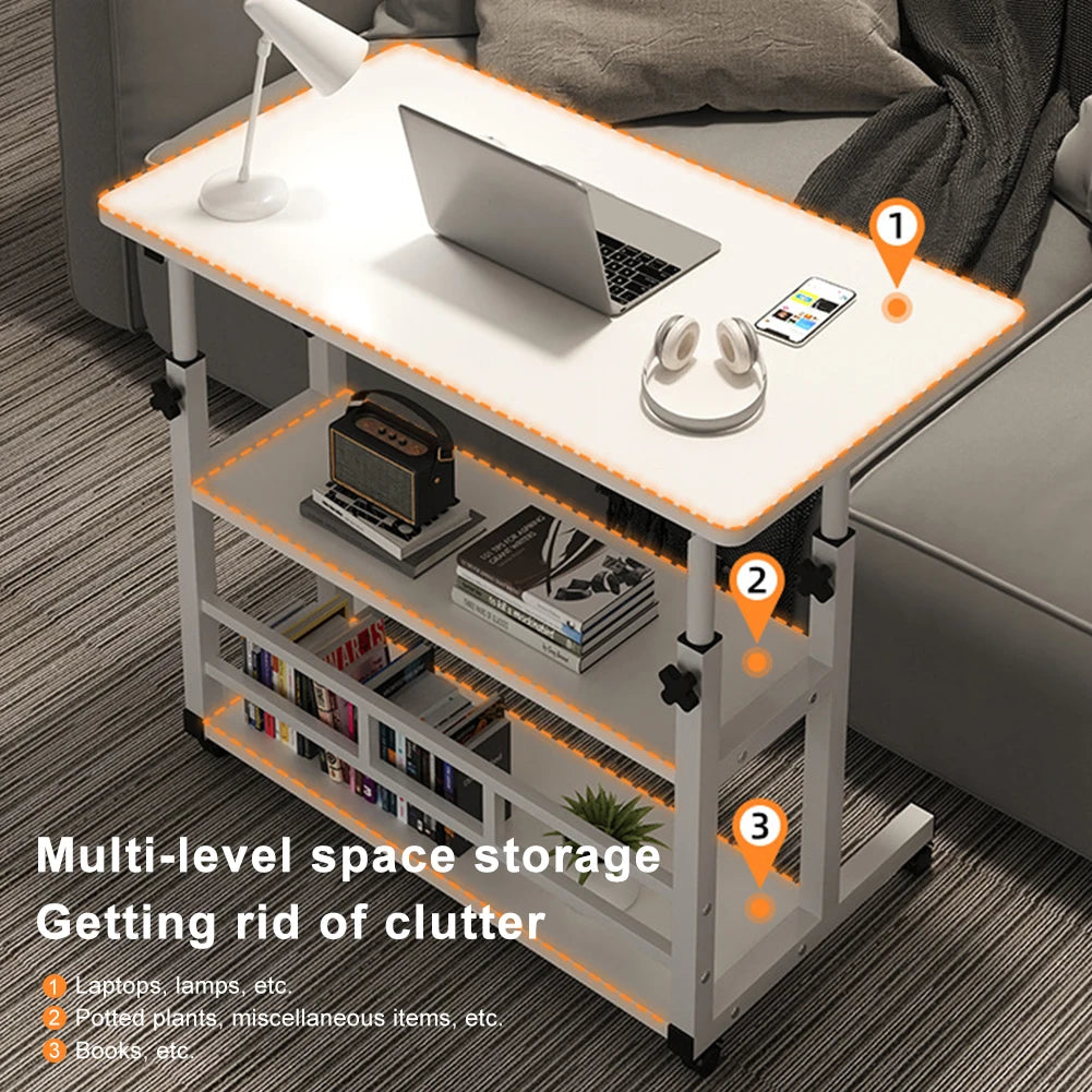 APWIKOGER Multi Layer Standing Desk Height Adjustable Wooden Computer Desk