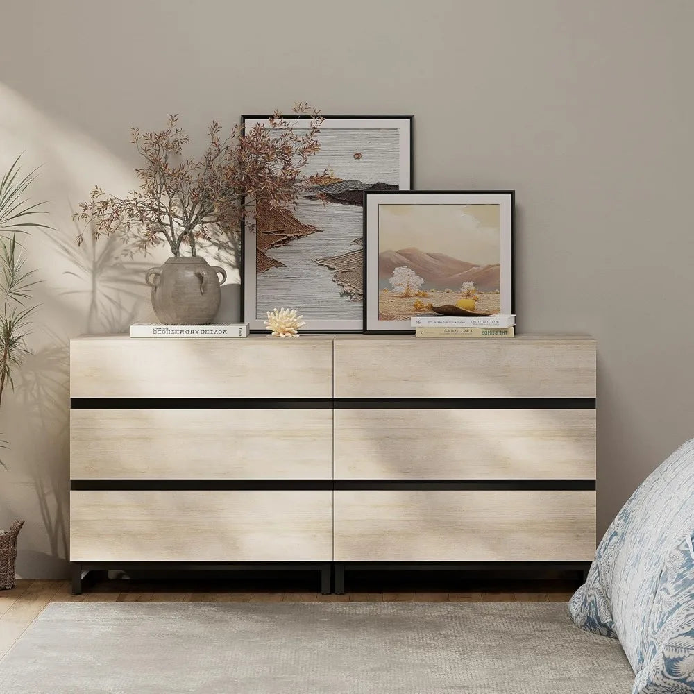 RBXC Three Piece Dresser And Nightstand Set Modern Bedroom Furniture
