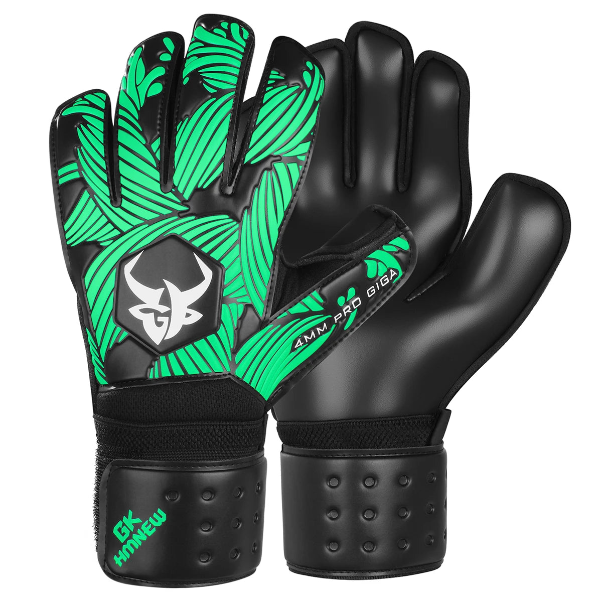 GKHMNEW Soccer Goalie Gloves Strong Grip 4mm 3mm Latex