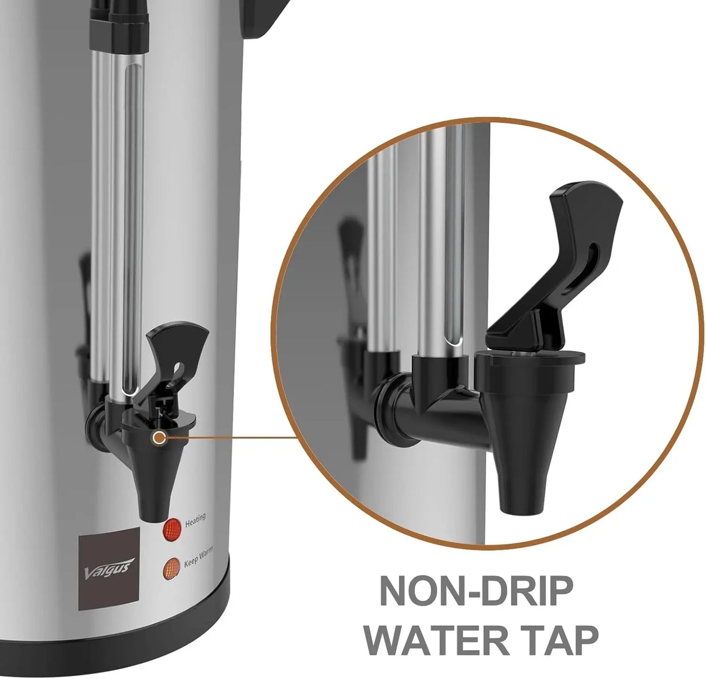 XMSJ Commercial Grade Stainless Steel Coffee Urn With Auto Temperature Control
