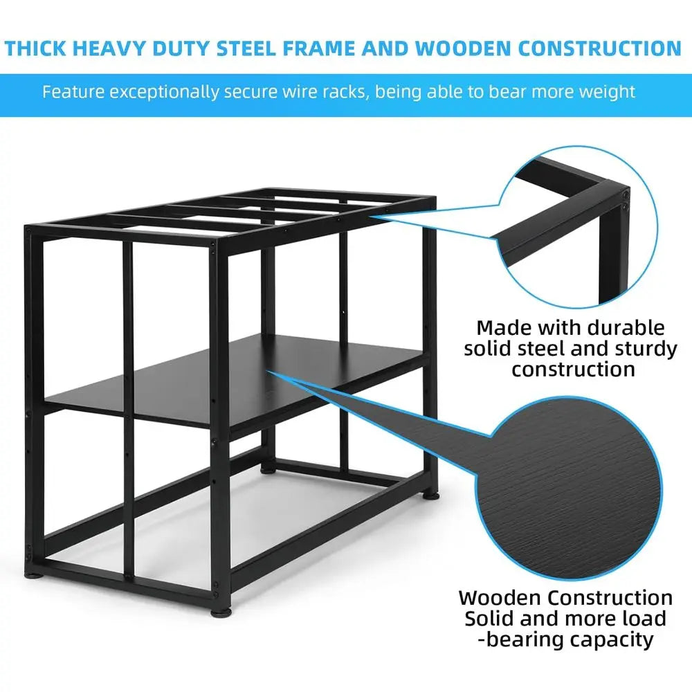 Heavy Duty Stainless Steel Two Tier Fish Tank Stand Aquariums