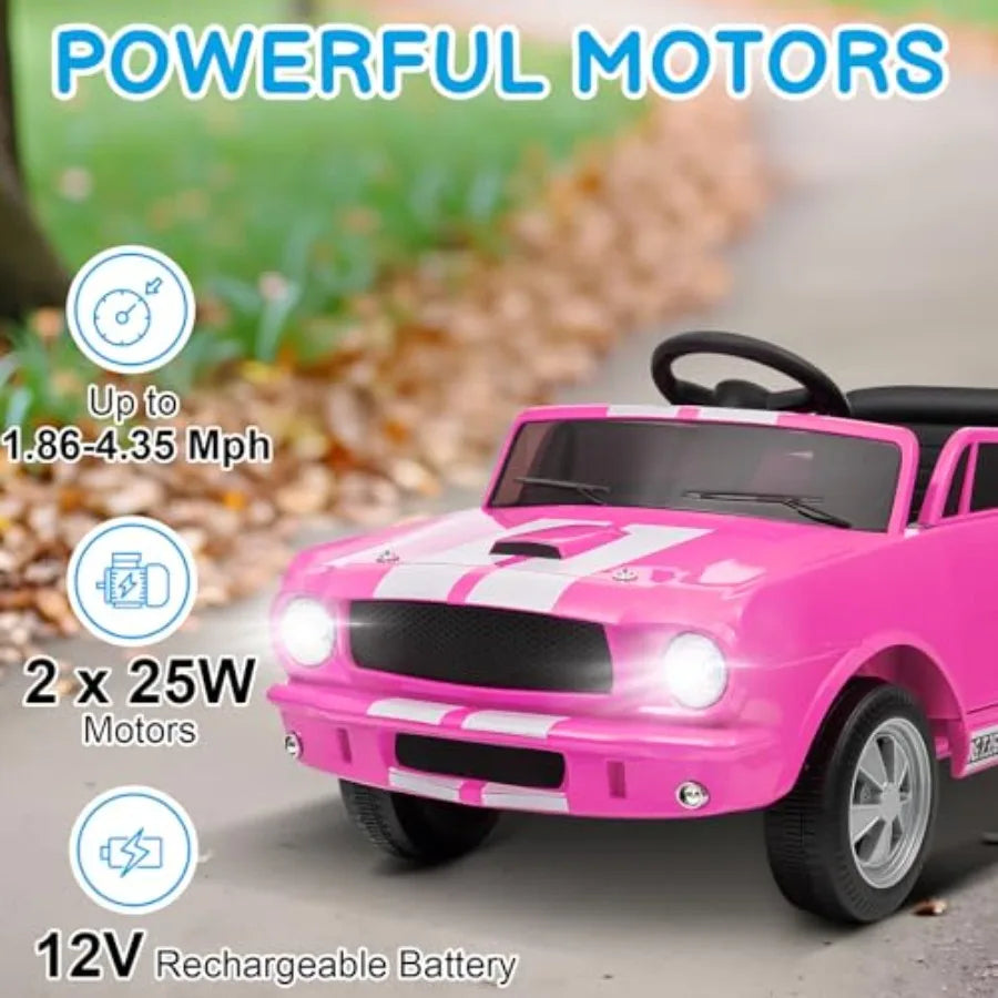 Shelby Licensed 12V Electric Ride On Car For Toddlers Remote
