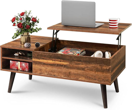 Lift Top Coffee Table With Storage And Adjustable Shelf
