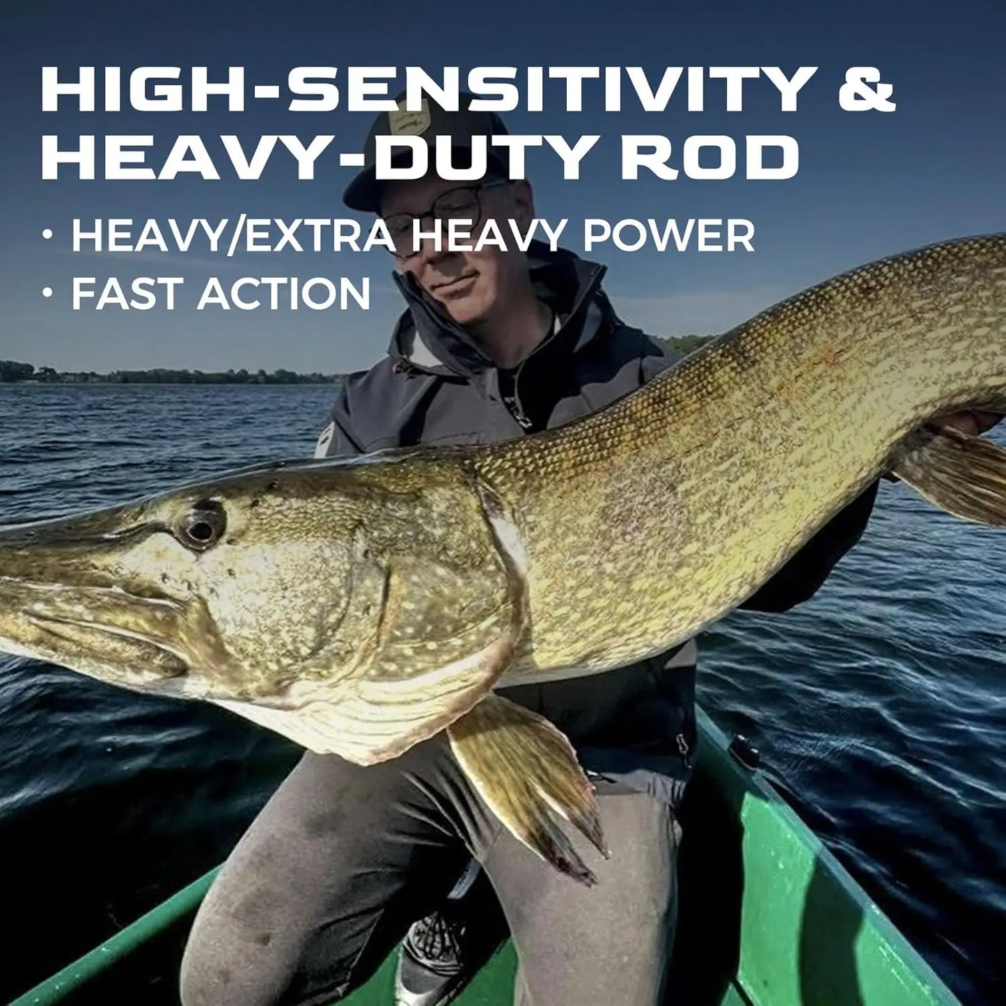 Heavy Duty Fishing Rod For Bass Pike Muskie Catfish