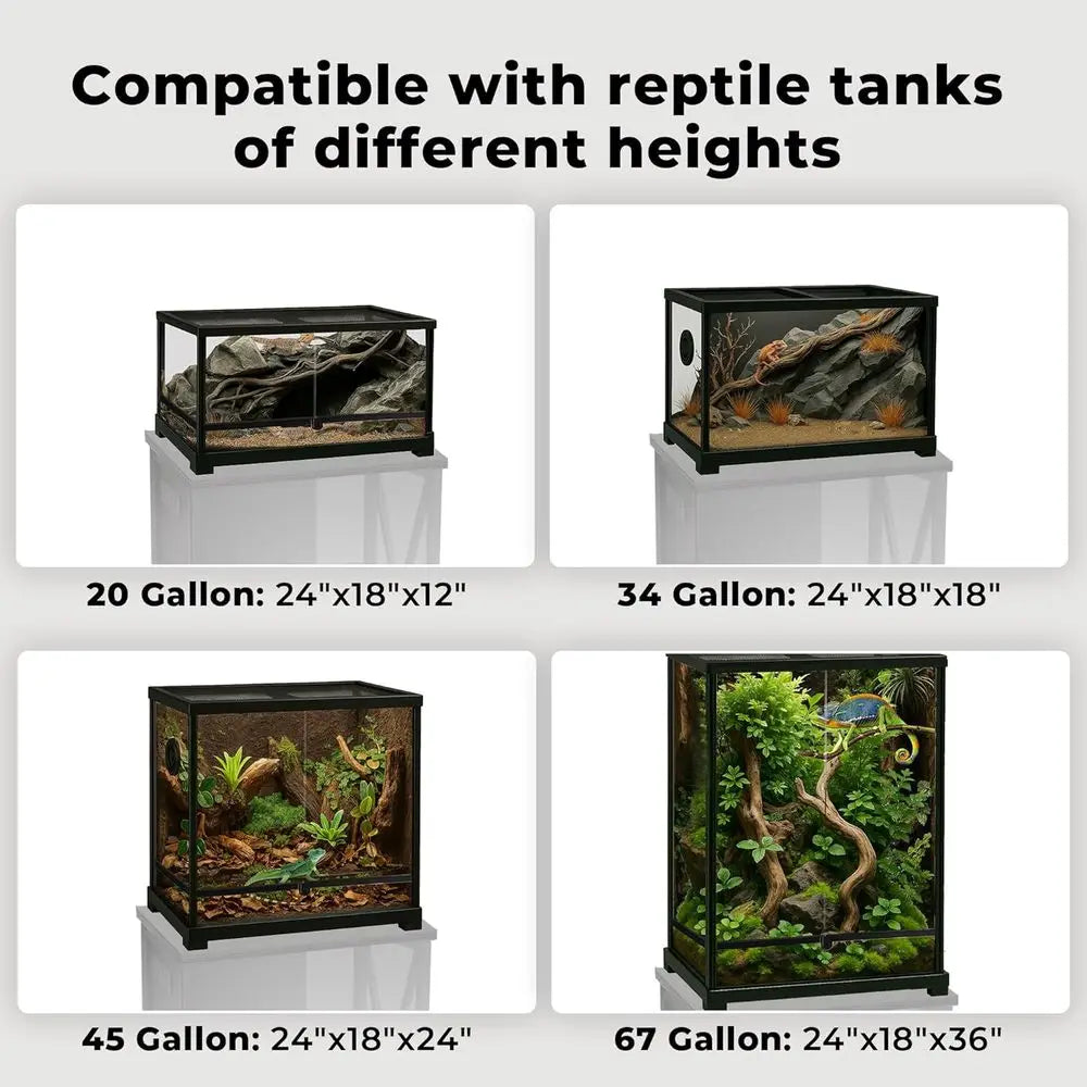 Reptile Tank Stand With Storage Cabinet For Terrariums