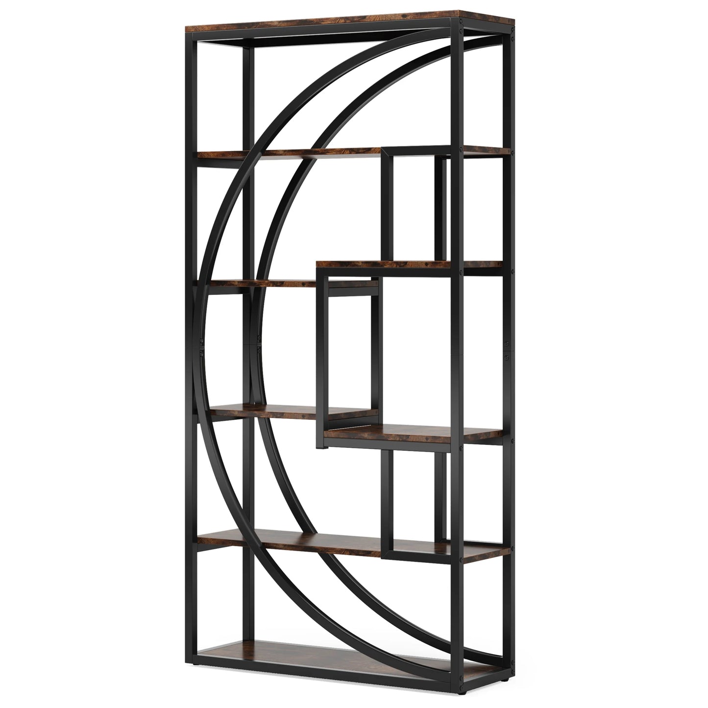 Tribesigns Industrial 5 Tier Etagere Bookcase for Living Room
