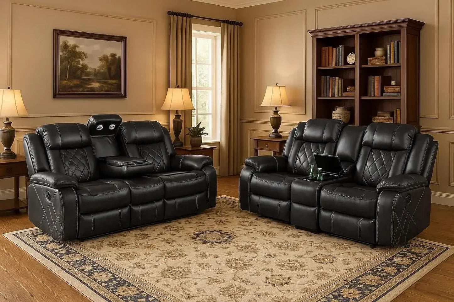 Electric Recliner Chair With LED Light And Wireless Charging