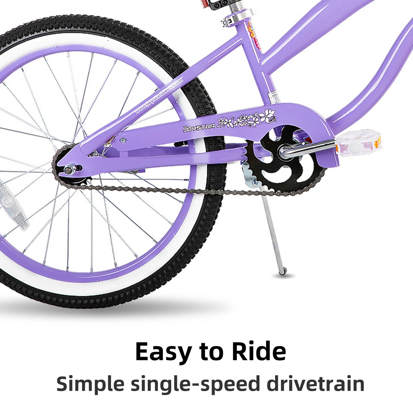 Joystar Beach Cruiser Bike Single Speed With Coaster Brake Steel Frame