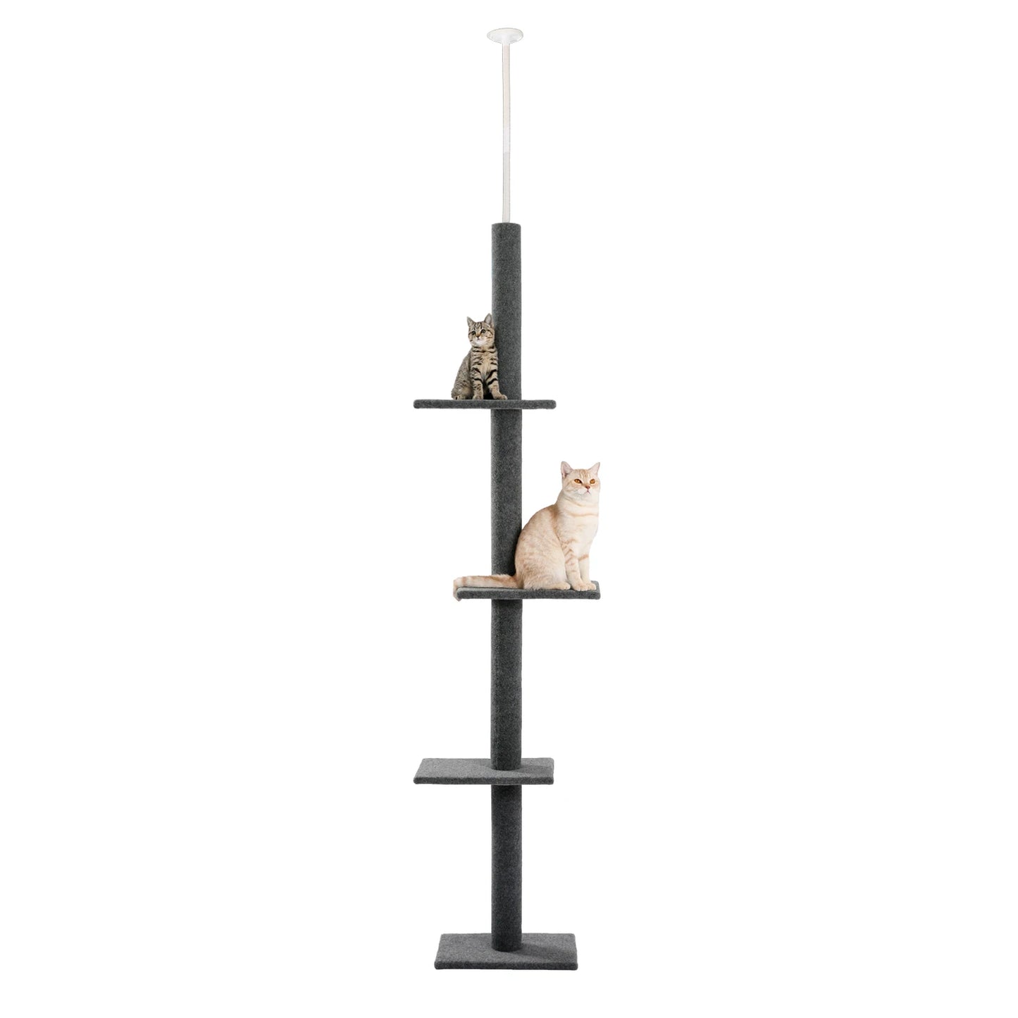 PEQULTICN Adjustable Height Cat Tree FloorCeiling With Scratching Posts