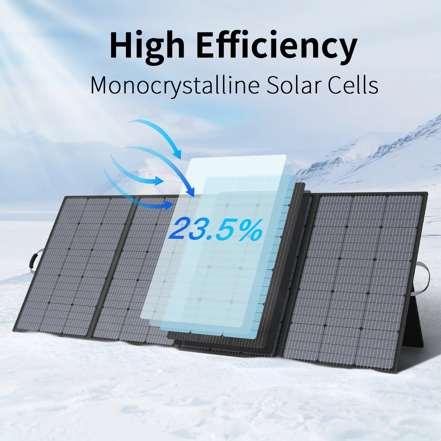MHPOWOS 400W Portable Foldable Solar Panel IP67 Waterproof Charger