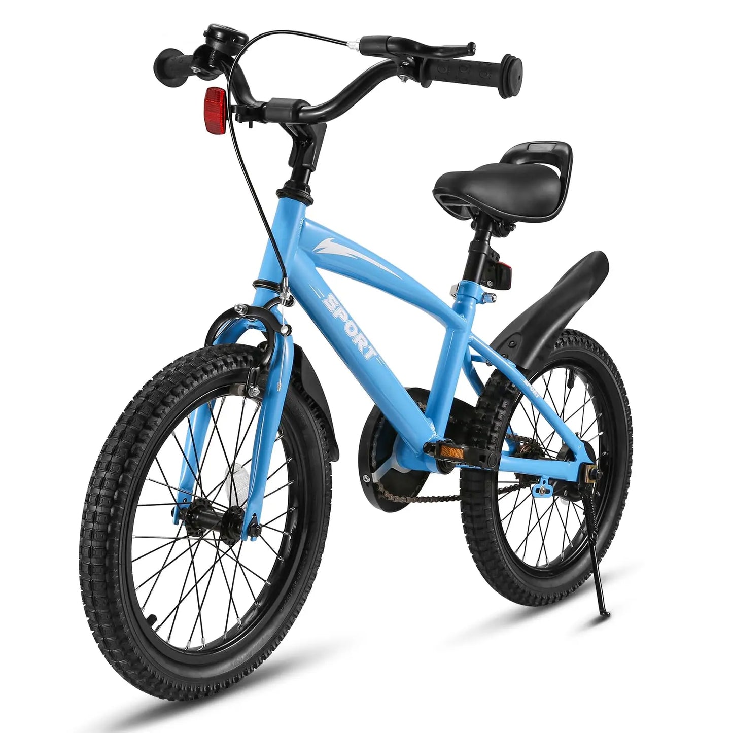 Kids Bike With Training Wheels Dual Handbrake Adjustable Handlebar Kickstand