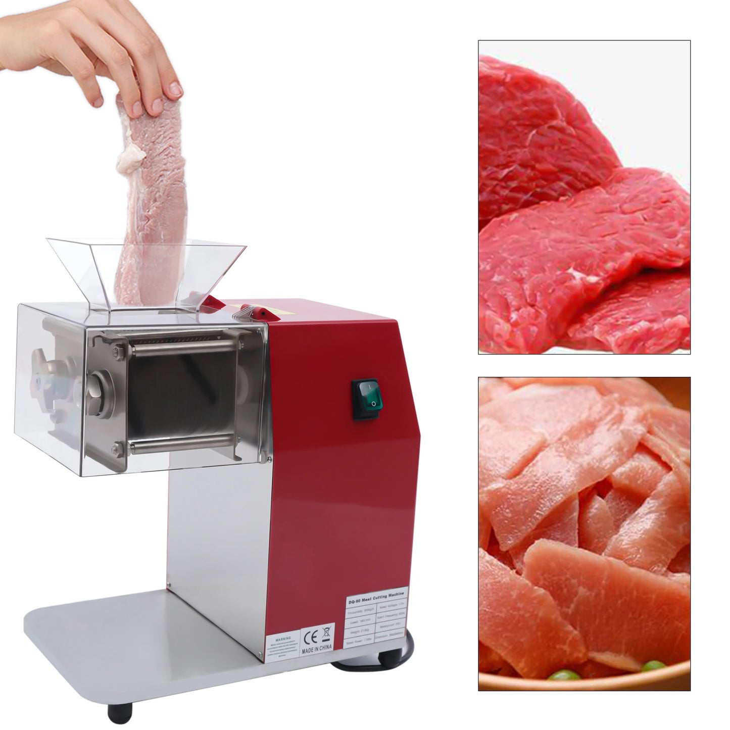 Bymaocar 1100W Electric Meat Grinder Stainless Steel Vertical