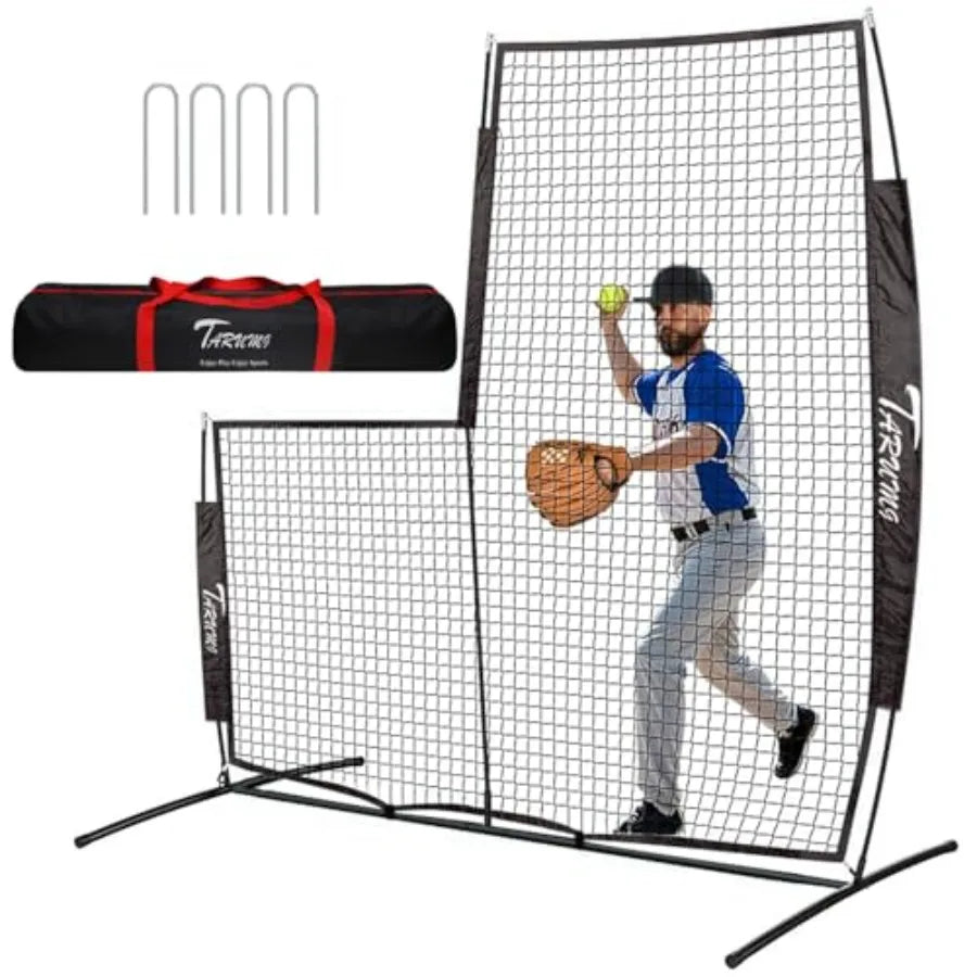 Baseball Softball Pitching Screen With Upgrade Frame Net