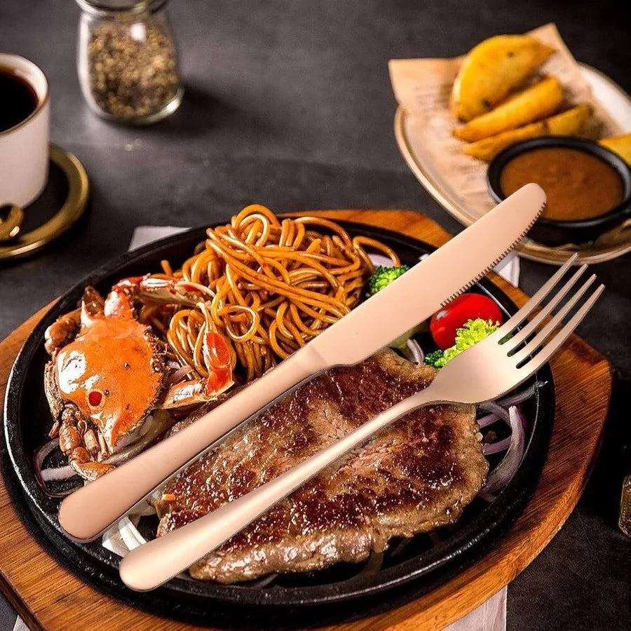 Stainless Steel Flatware Set 60 Pieces Service For 12