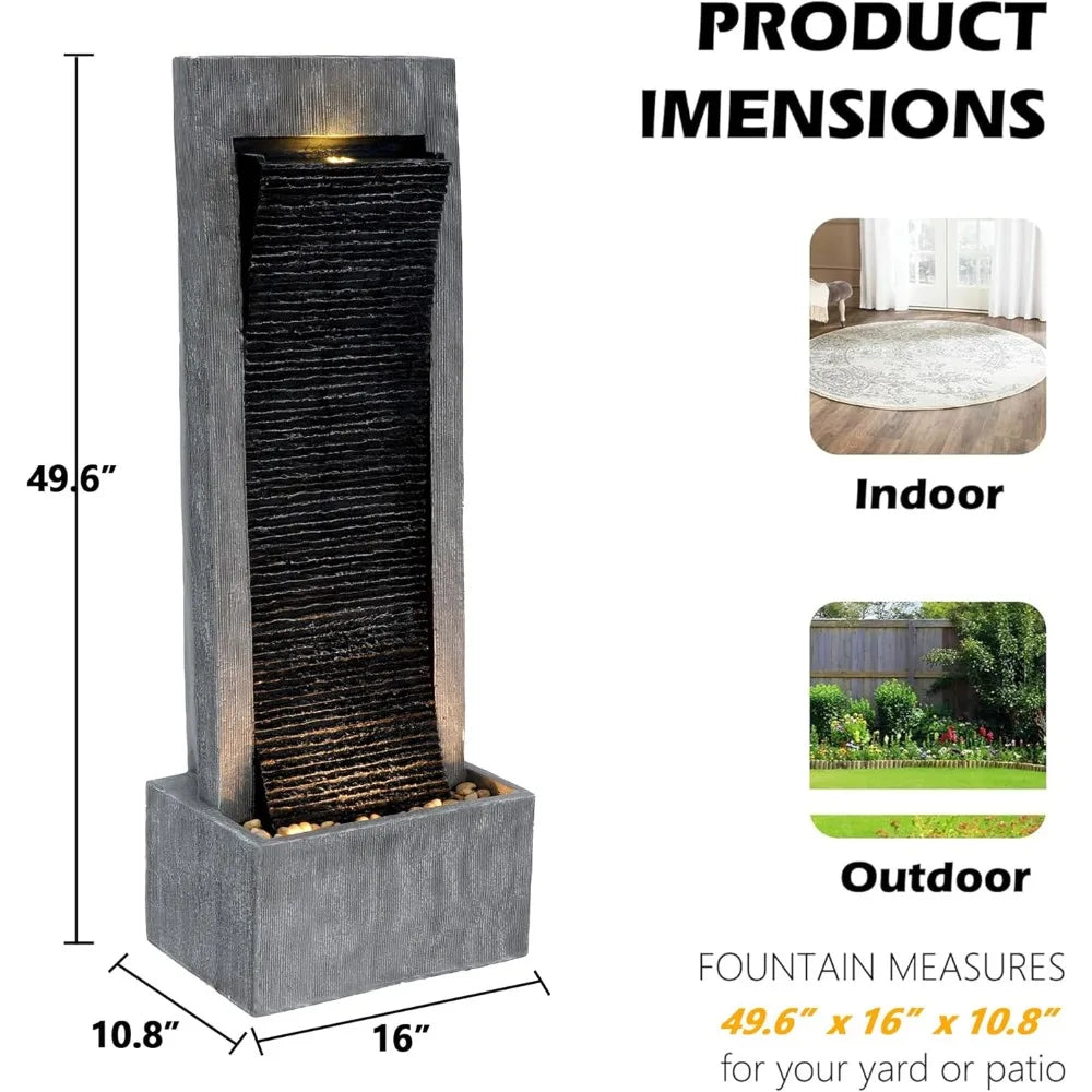 Cascading Rock Water Fountain for Outdoor Garden Decor