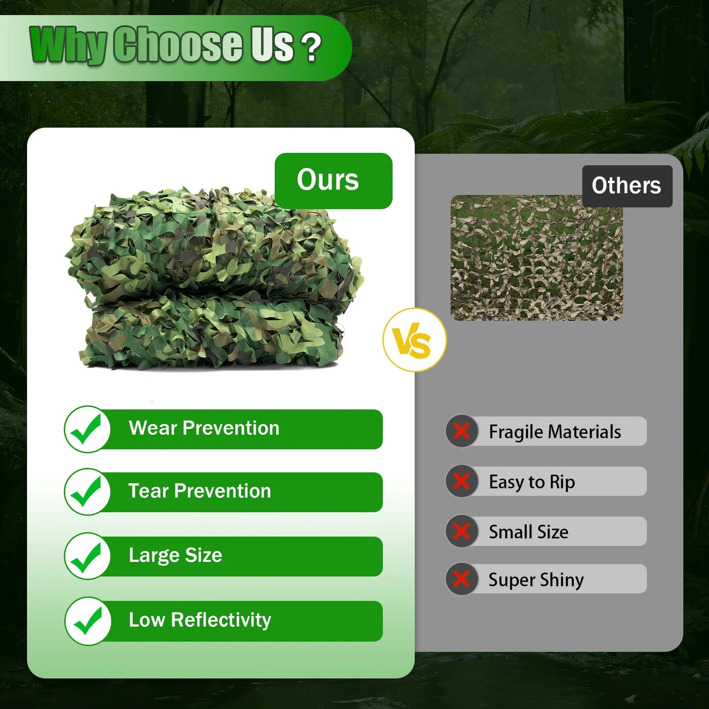 Camouflage Hunting Net Mesh Waterproof Lightweight Sunshade