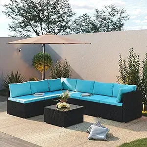 Outdoor Patio Furniture Set All Weather Rattan Wicker Conversation Set
