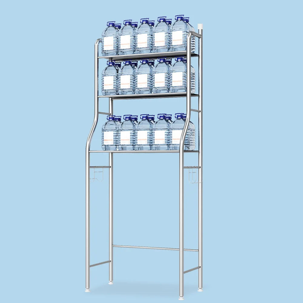 Studyset Over Toilet Storage Shelf Two Tier Freestanding Metal Bathroom