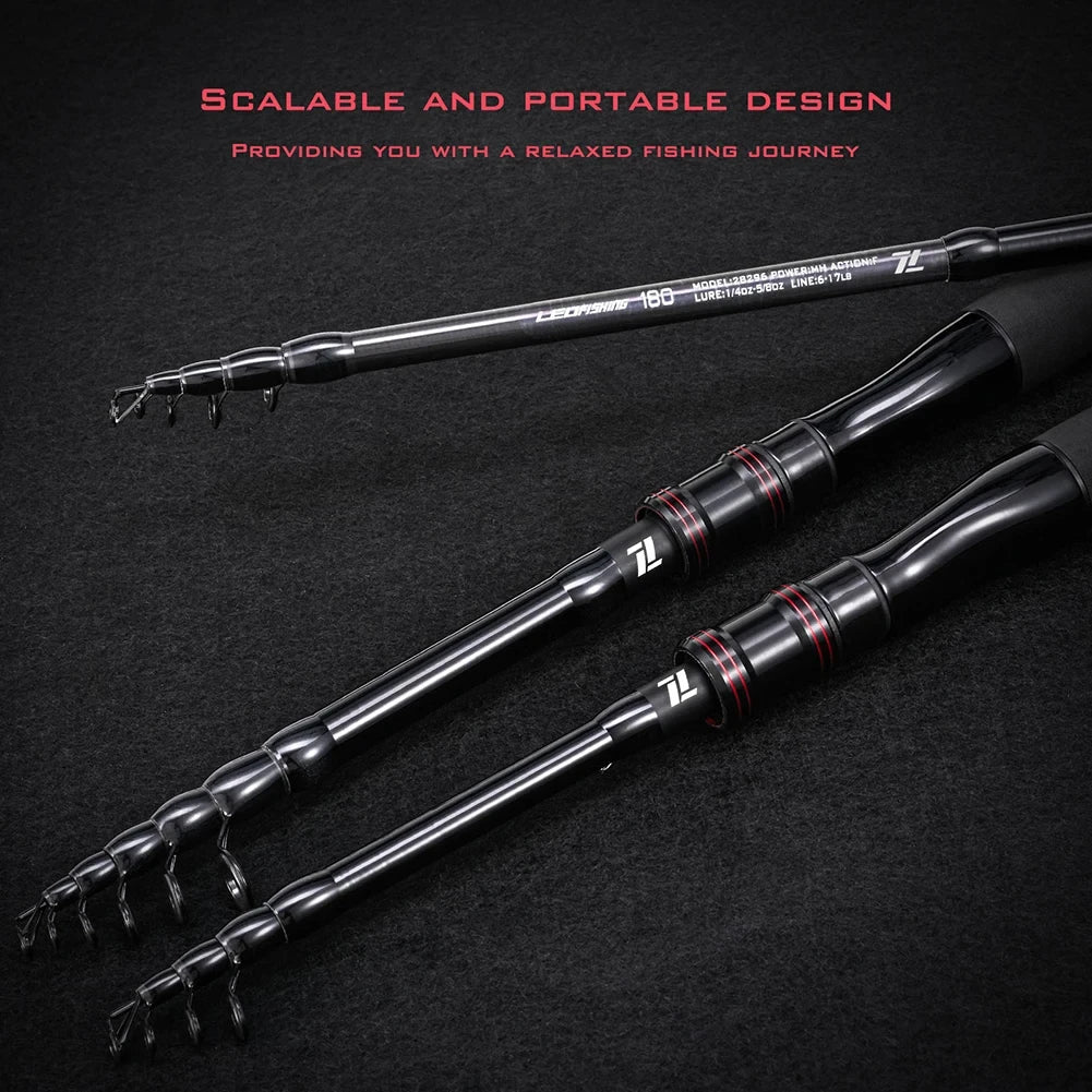 SHIQIAN Telescopic Carbon Fishing Rod With High Strength Line
