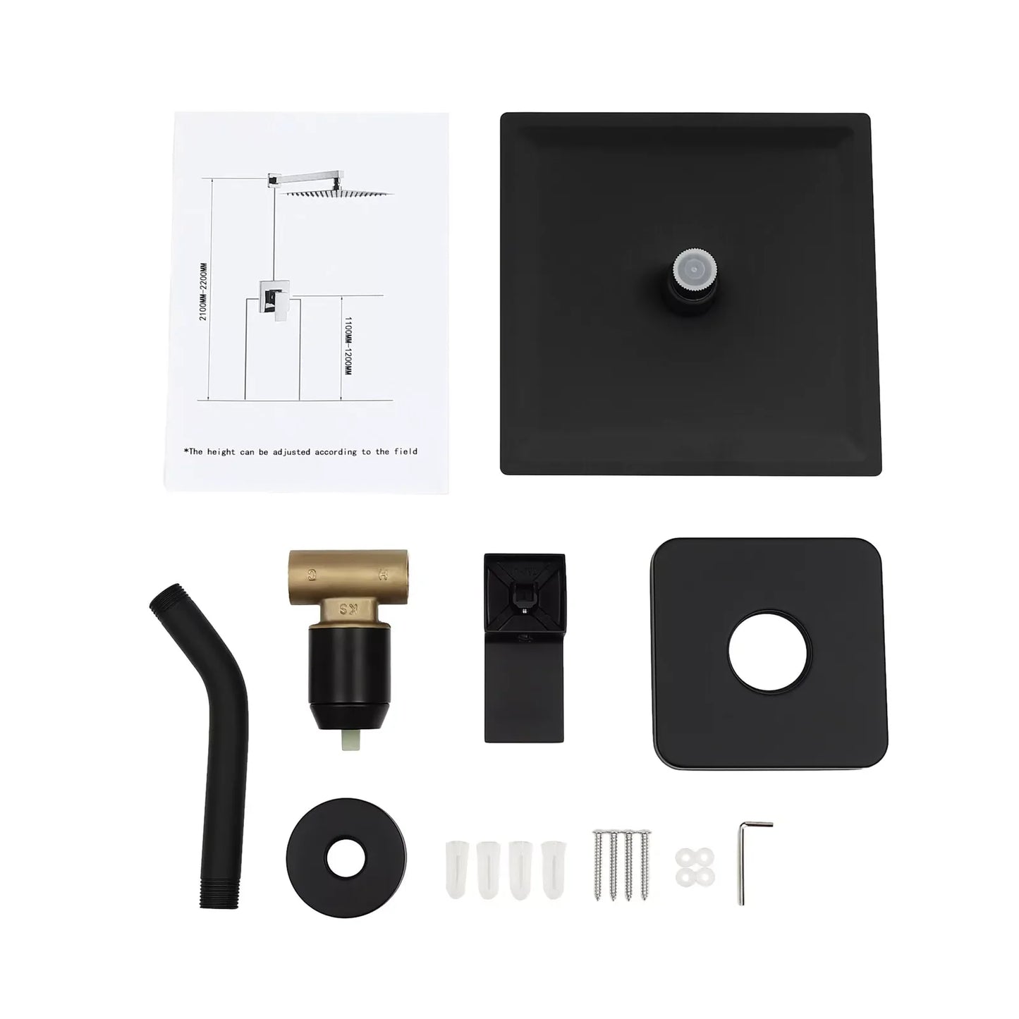 Shower Faucet Set Rain Shower System Trim Kit With Valve