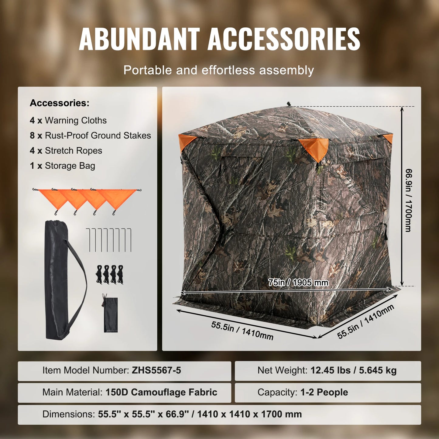 SucceBuy Hunting Blind 270 Degree See Through Ground Popup Deer
