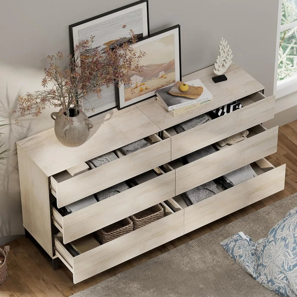 RBXC Three Piece Dresser And Nightstand Set Modern Bedroom Furniture