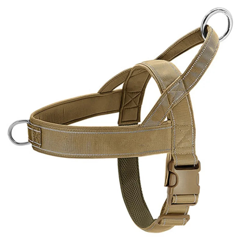 Tactical Anti-Pull Dog Harness 1000D Nylon Adjustable With Handle Reflective