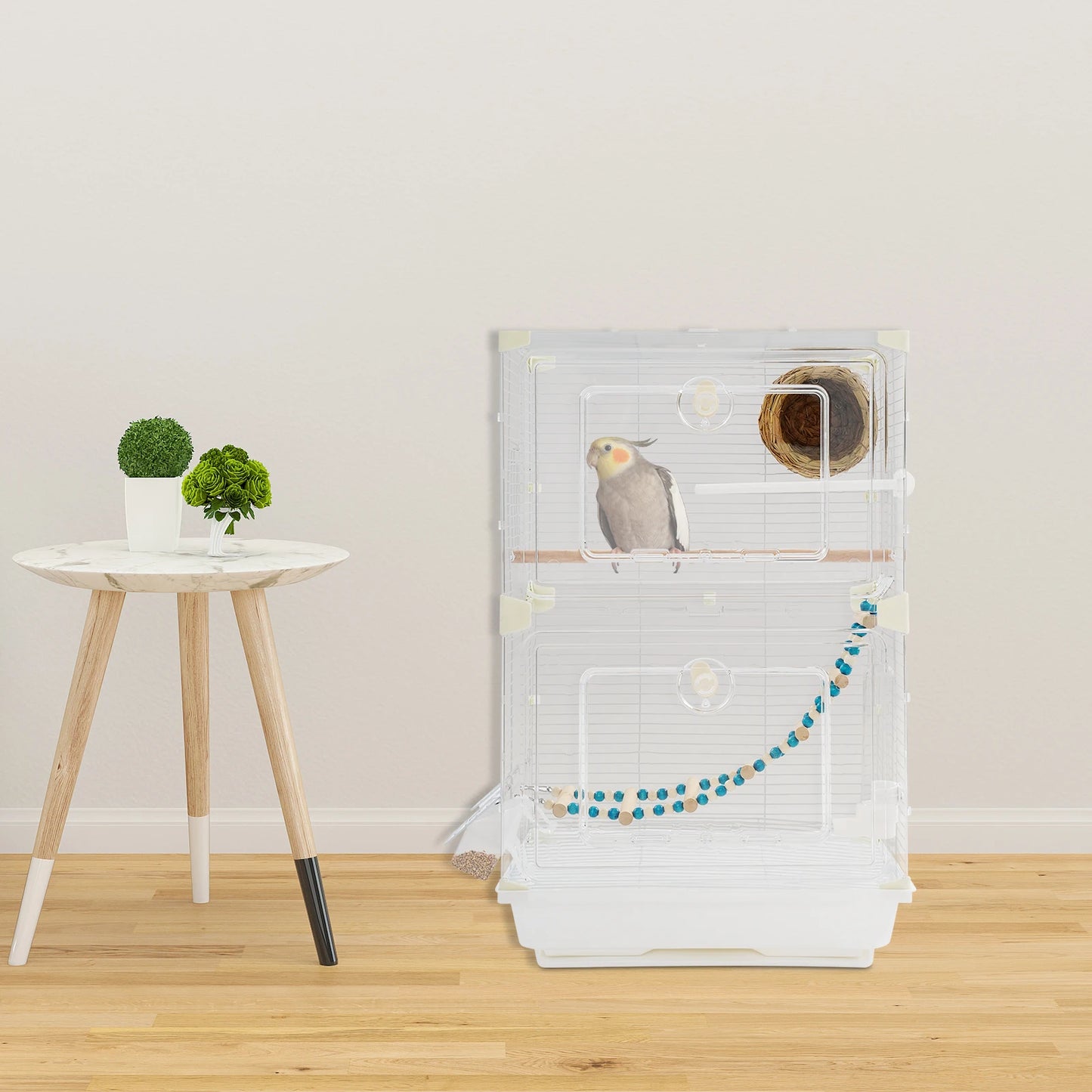 Freestanding Iron Bird Cage House for Living Rooms Balconies